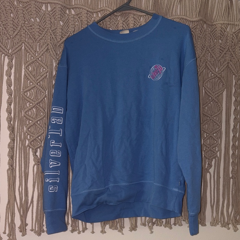 Levi's Blue Pullover Sweatshirt with Planet Graphic